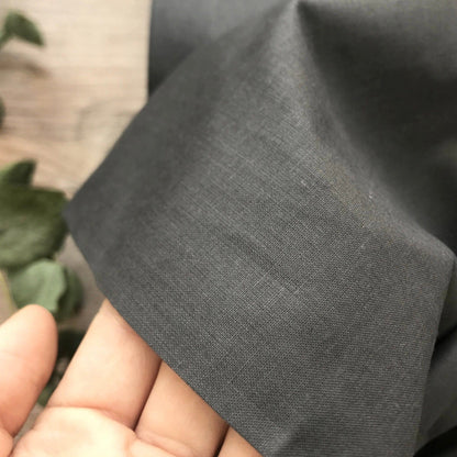 100% Baumwollstoff - graphitgrau 125 g/m²