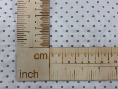 100% Cotton fabric - grey dots on a white background (4 mm) 130 g/m²