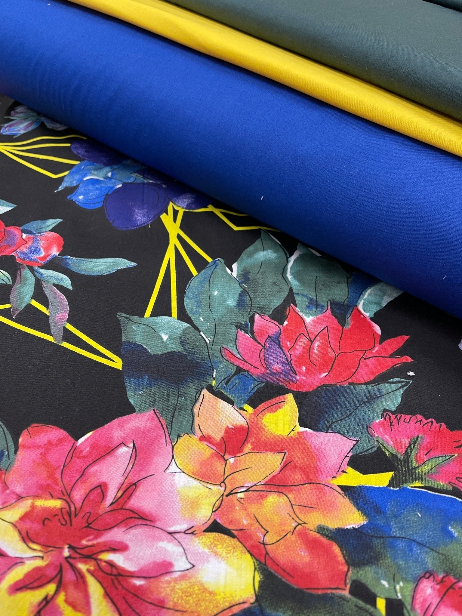 100% Baumwollstoff, Kornblumenblau, 125 g/m²