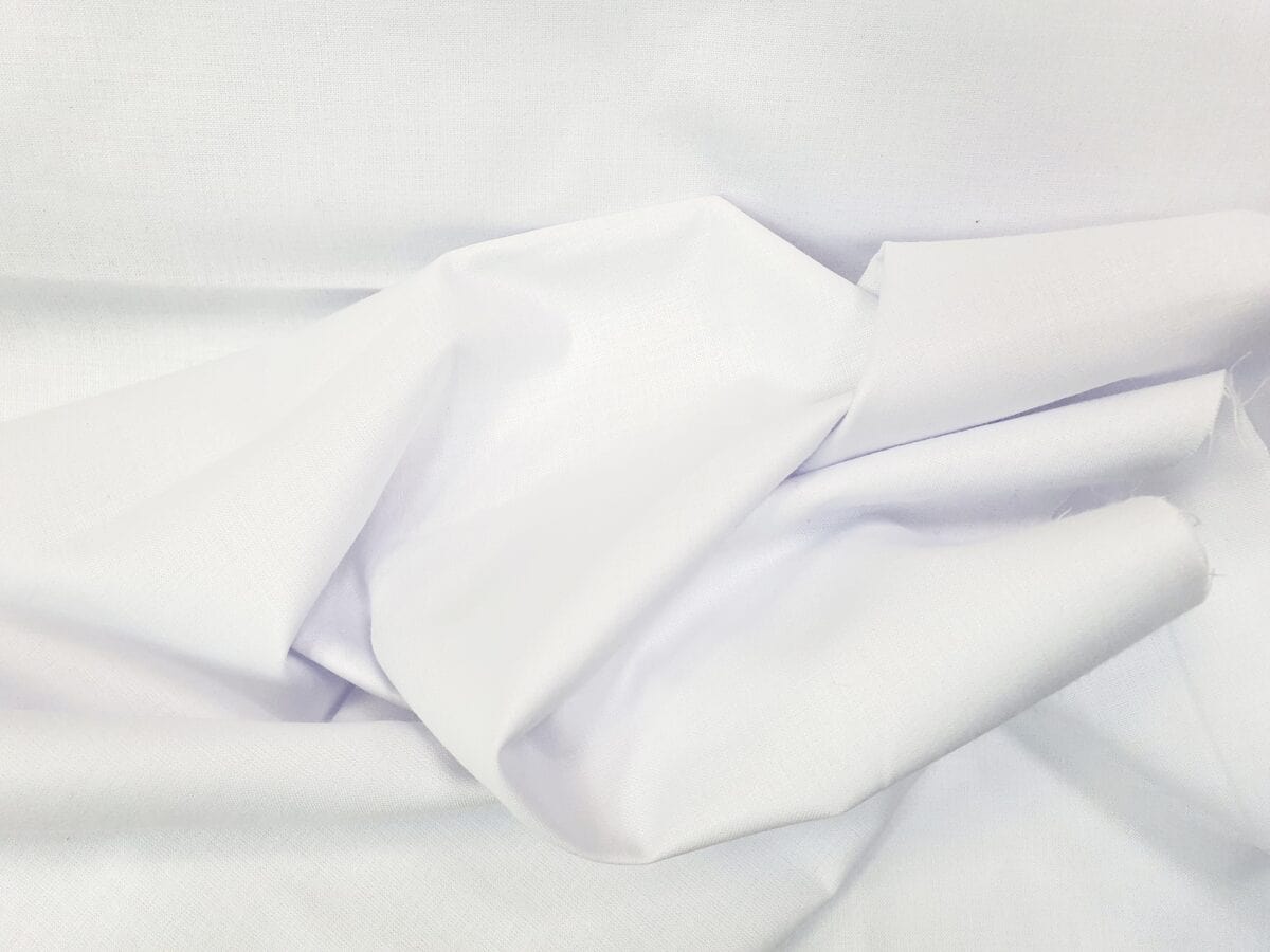 100% cotton fabric-snow white 125 g/m²