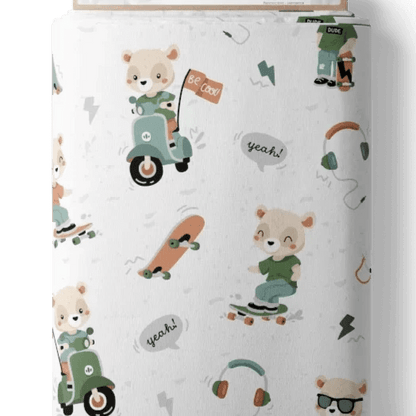 100% Cotton fabric-sports bear 125 g/m²