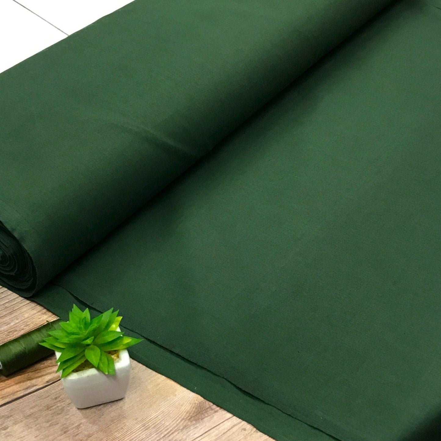 100% Baumwollstoff, dunkelgrün, 125 g/m²
