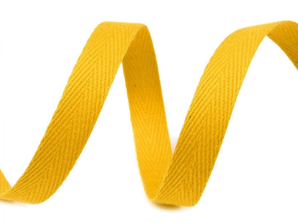 100% cotton ribbon 10 mm-yellow