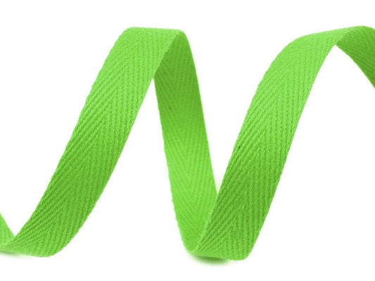 100% Baumwollband 10 mm, leuchtend grün