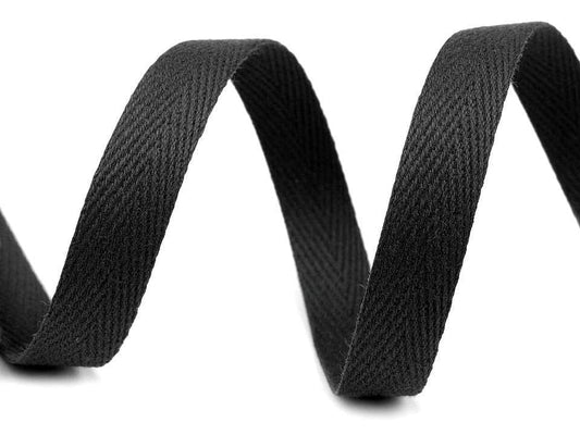 100% Baumwollband 10 mm-schwarz