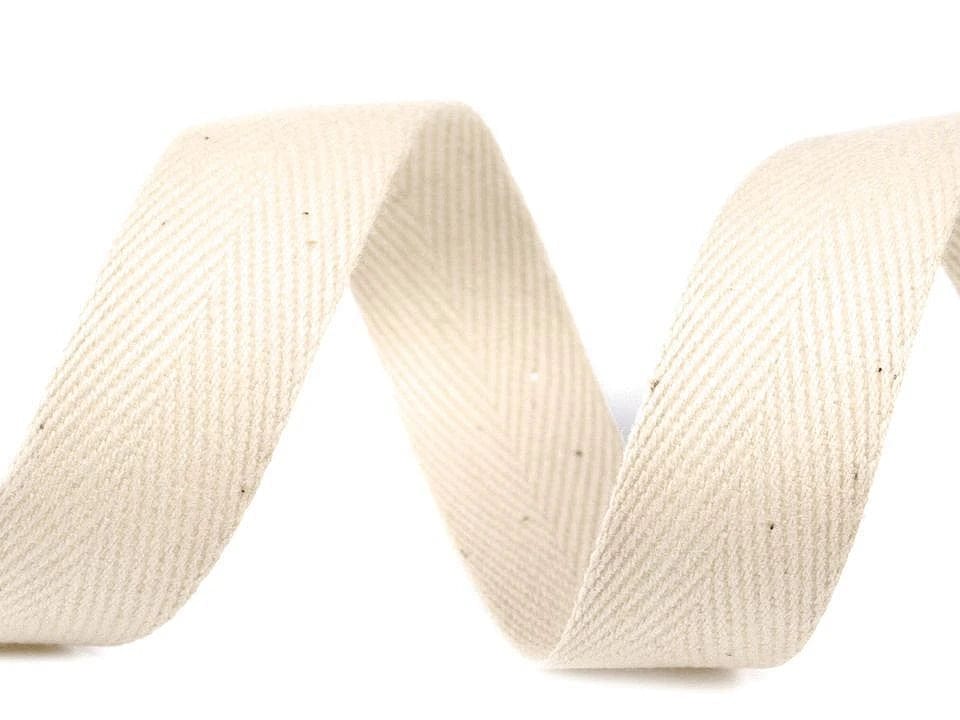 100% Cotton tape 20 mm-natural, unbleached