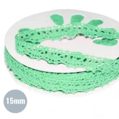 100% Cotton lace-1,5 cm mint