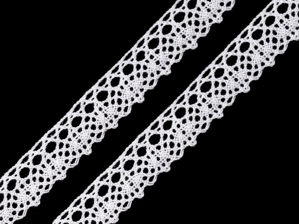 100% Cotton lace-1.9 cm white