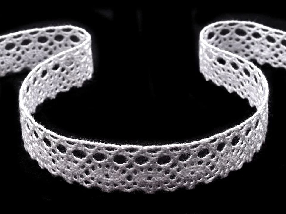 100% cotton lace-1.9 cm white