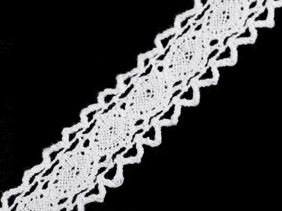 100% Cotton lace-2.5 cm white