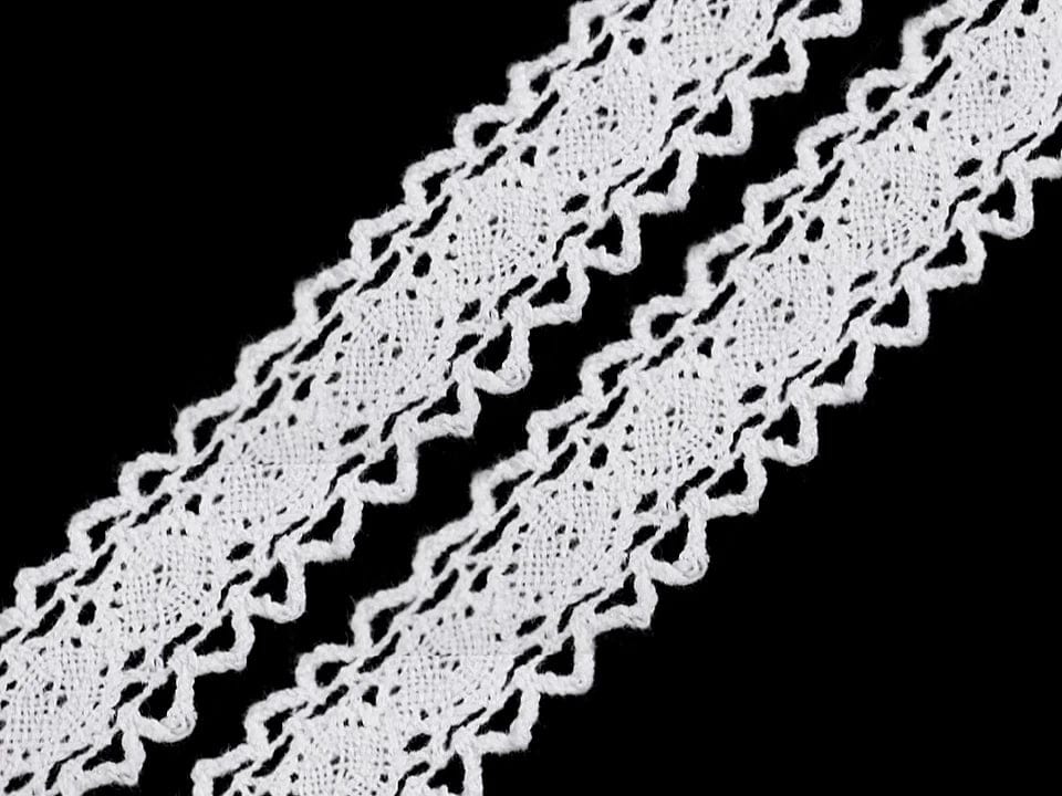 100% Cotton lace-2.5 cm white