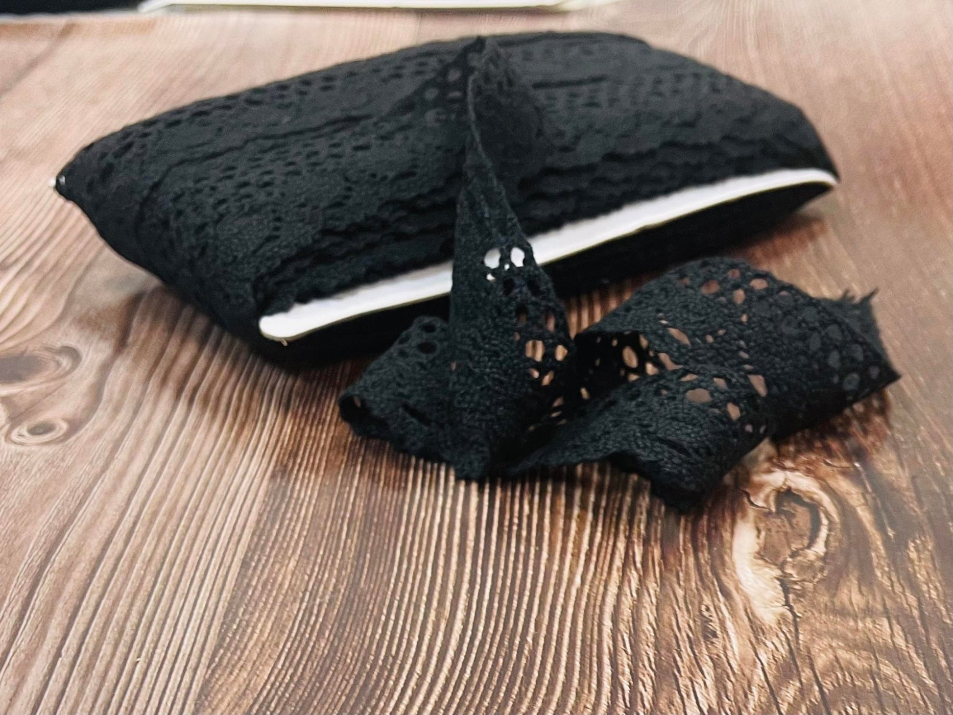 100% cotton lace-3.2 cm black