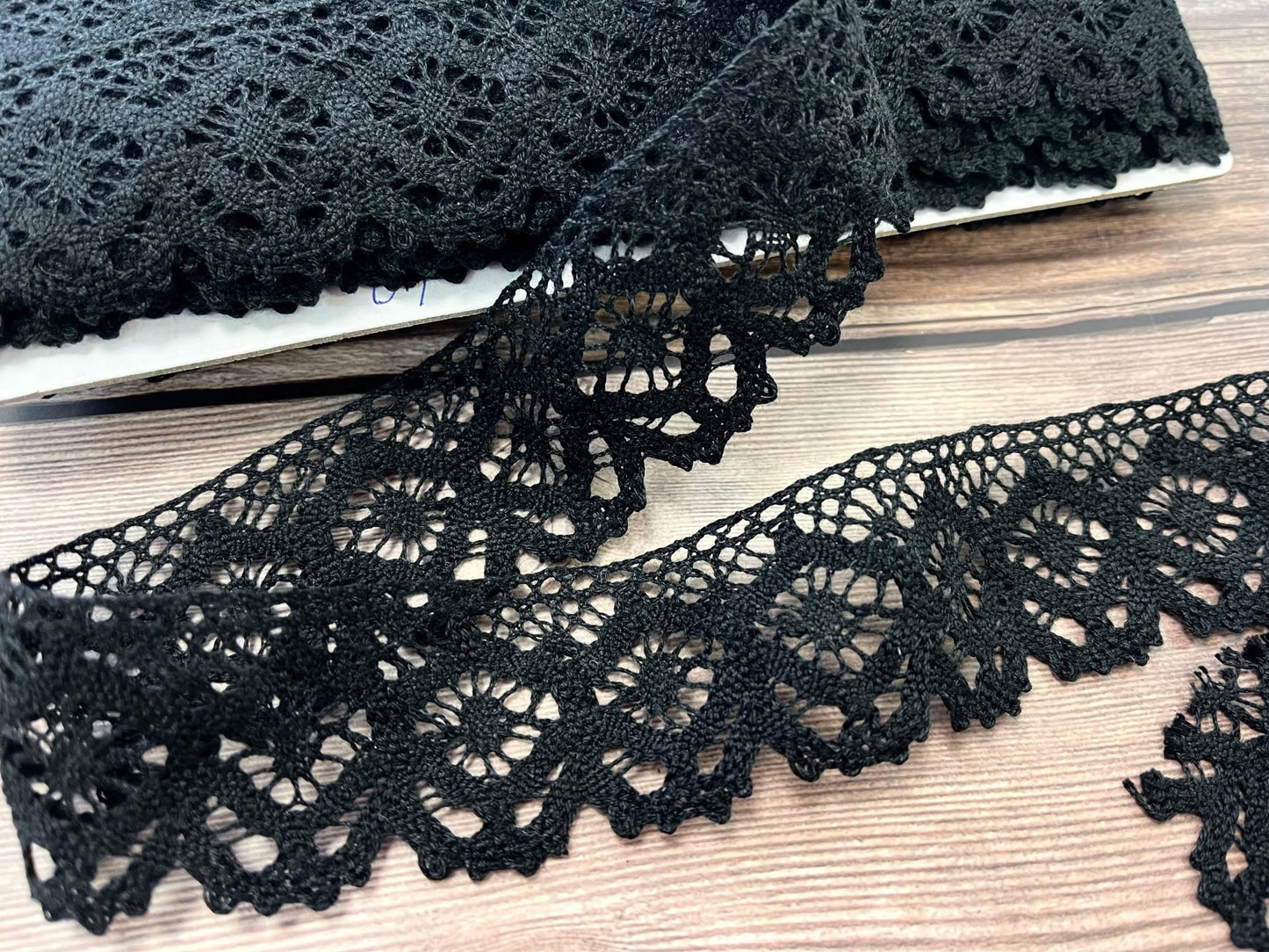 100% cotton lace-40 mm black