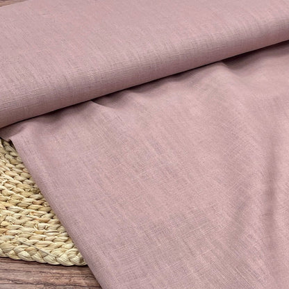 100 % Leinenstoff in Puderrosa 230 g/m²