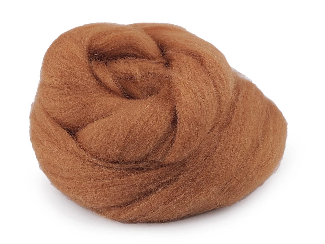 100% Merinowolle zum Filzen (Kammzug) – brauner Cognacton 20 g #42