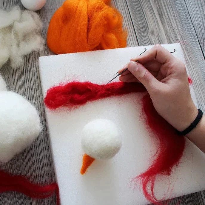 100% MERINO-Wolle zum Filzen (Kammzug) - rot 20g #10