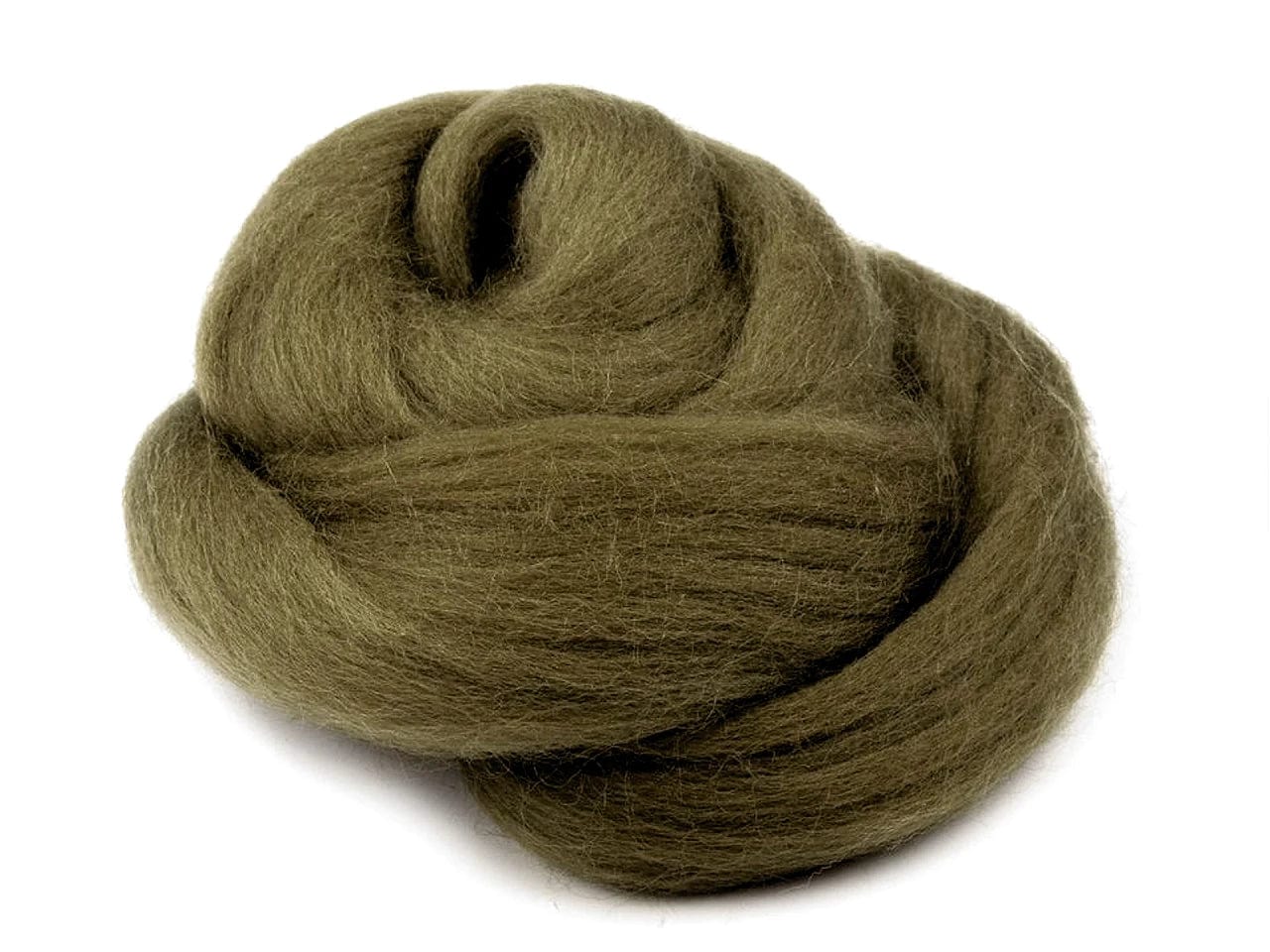 100% MERINO-Kardierwolle zum Filzen – moosgrün 20g #41
