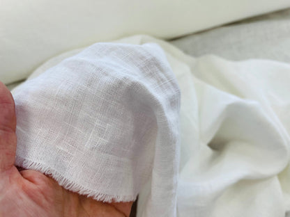 100% softened linen, white 185 g/m²