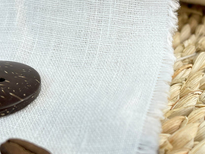 100% Softened linen - white 185 g/m²