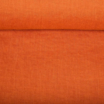 100% Softened linen, carrot orange 205 g/m²