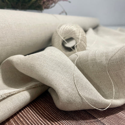 100% weichgemachtes Leinen in Natur, 205 g/m²