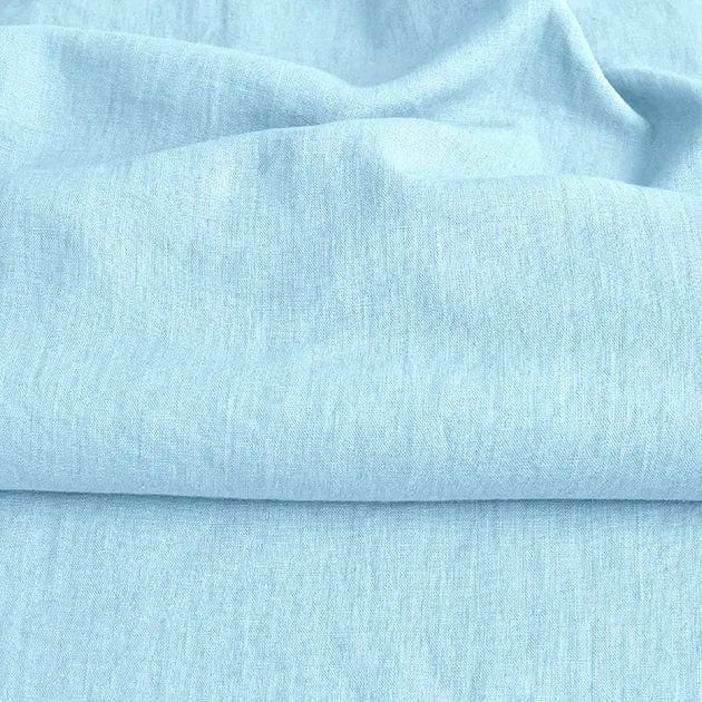 100% weichgewaschenes Leinen, hellhimmelblau 205 g/m²
