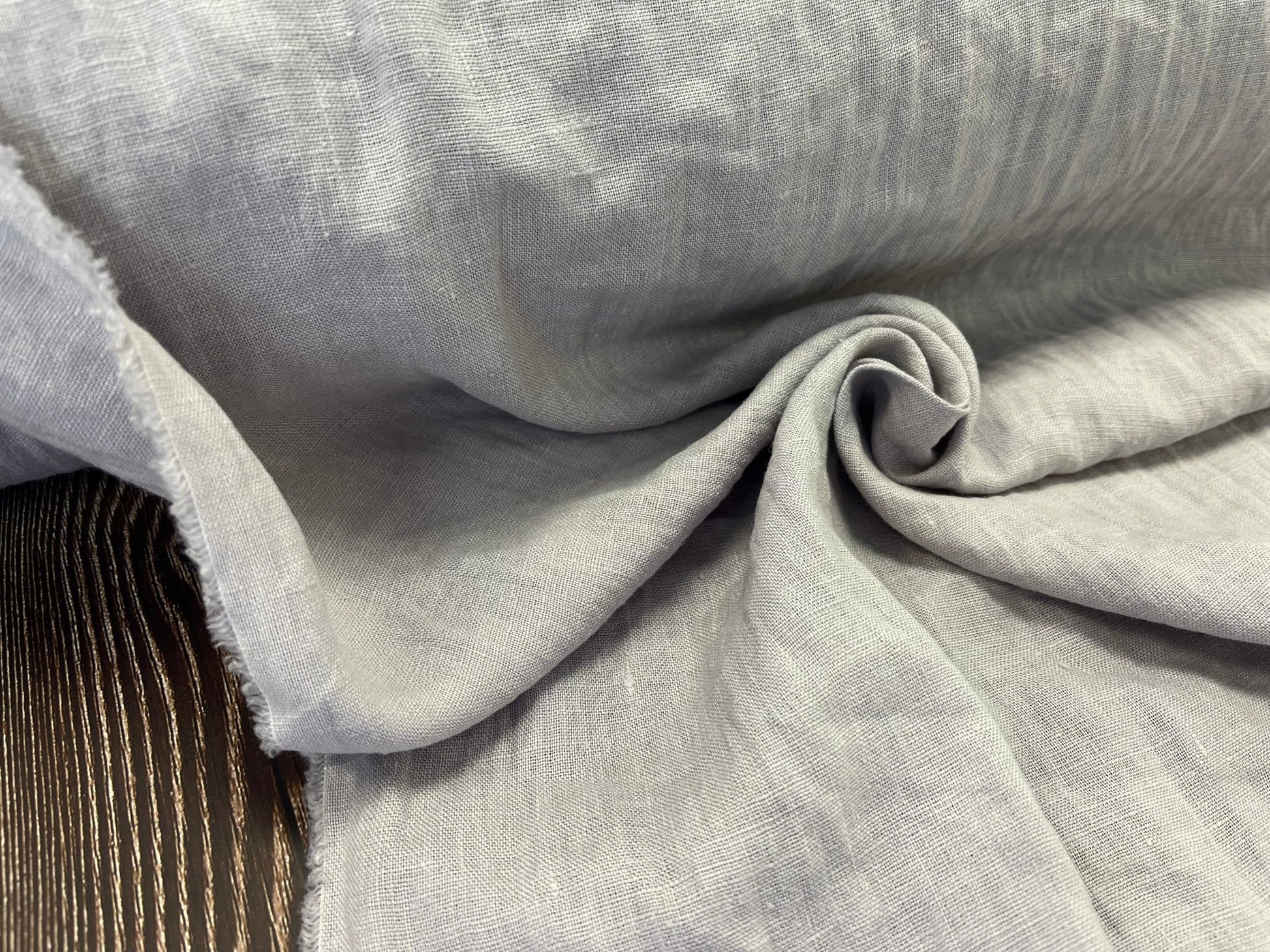 100% weiches Leinen, hellgrau, 205 g/m²