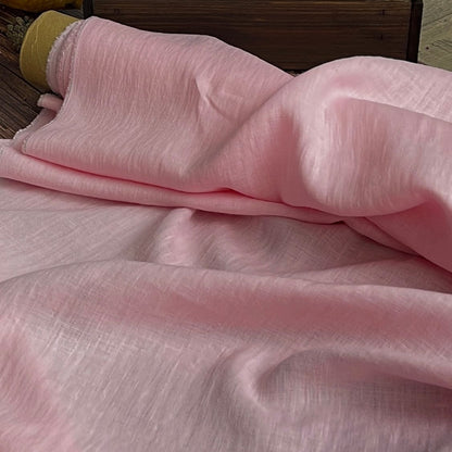 100% Softened linen, light pink 205 g/m²