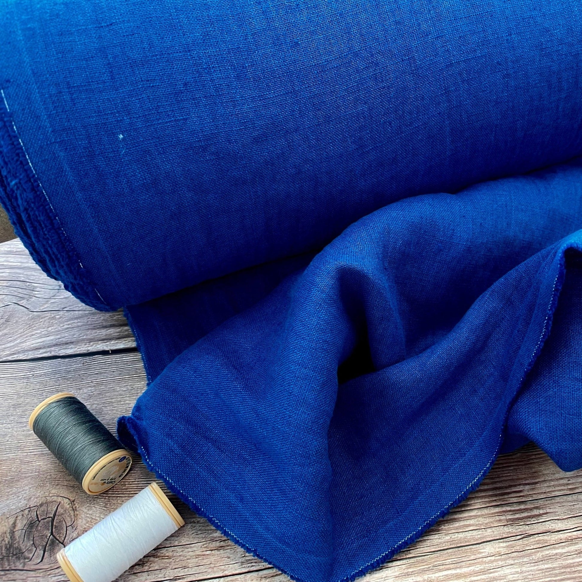 100 % weich gewaschenes Leinen, kornblumenblau, 205 g/m²