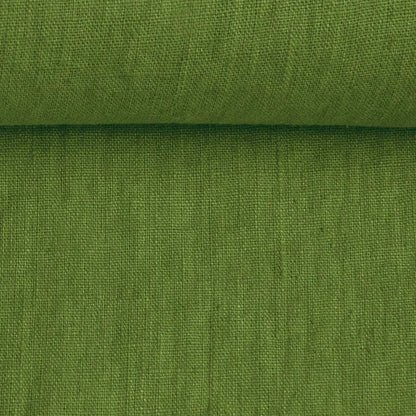100% weich gewaschenes Leinen, warmgrün 205 g/m²