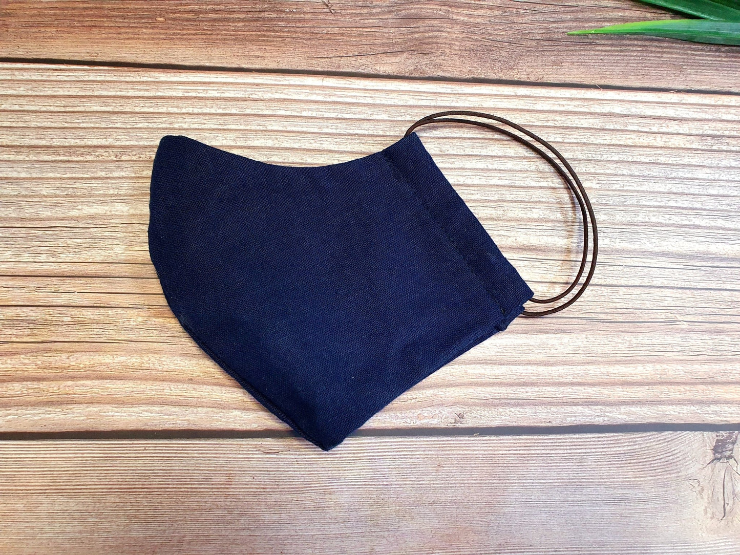 100% Softened linen-dark blue 205 g/m²