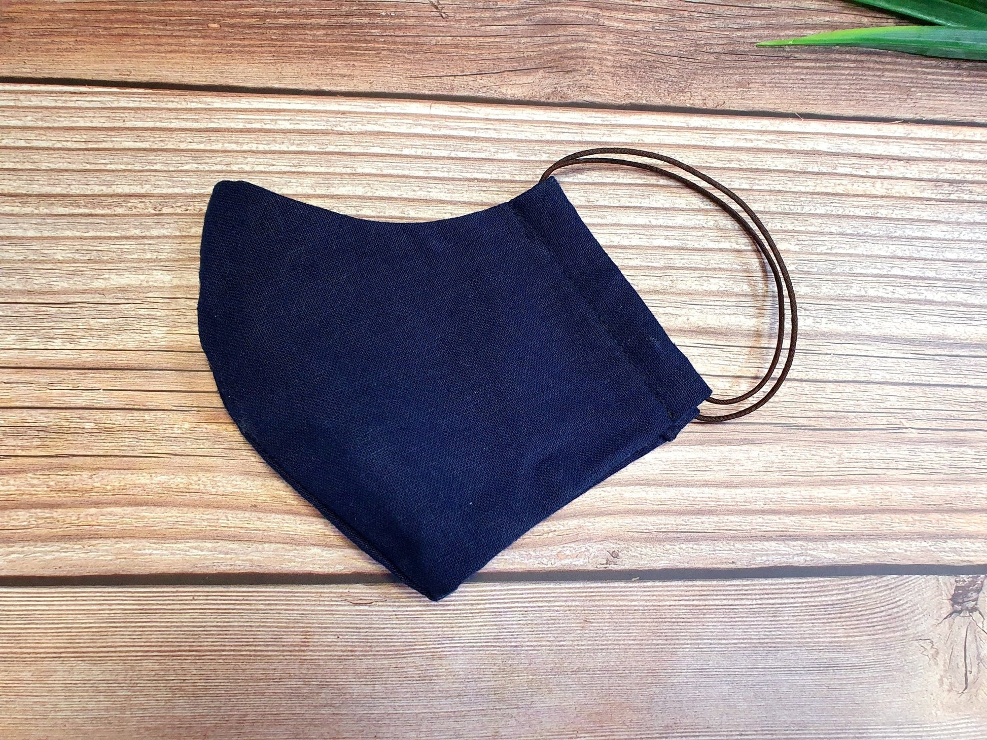 100% Softened linen-dark blue 205 g/m²