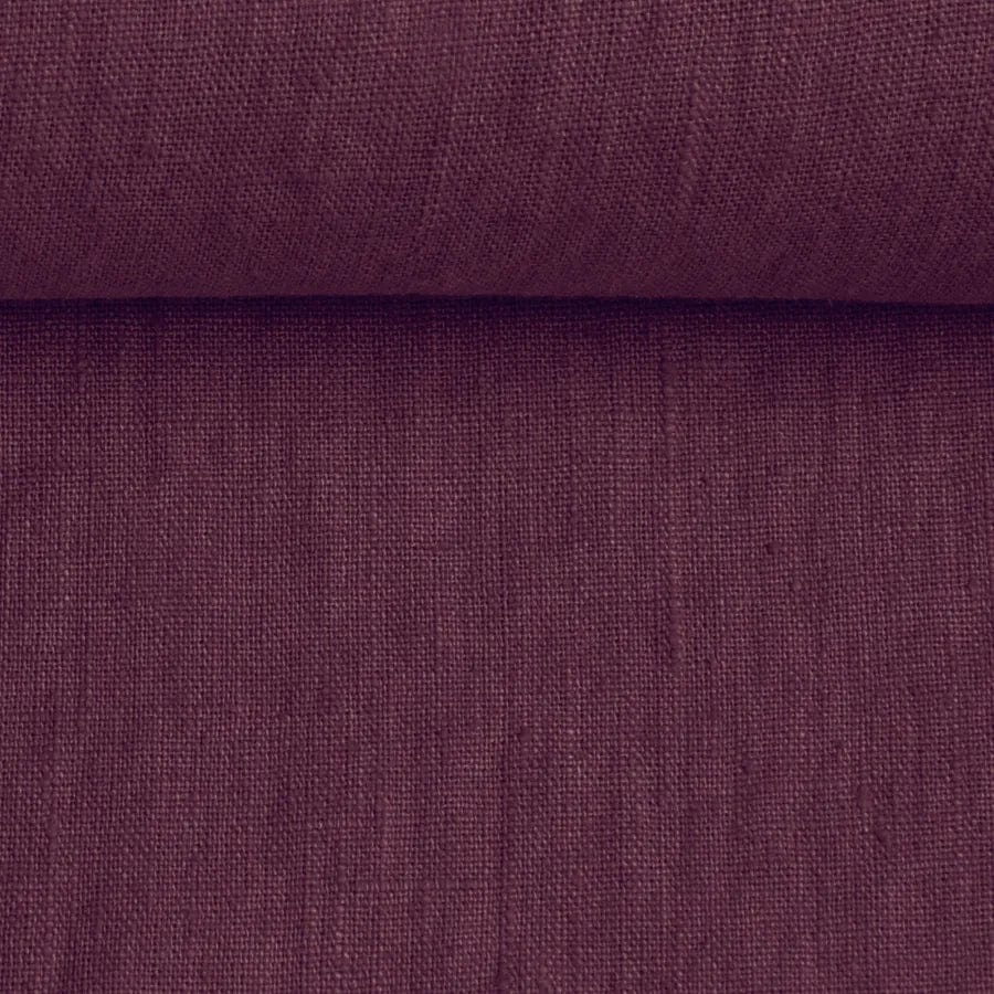 100% softened linen, wine color 205 g/m²