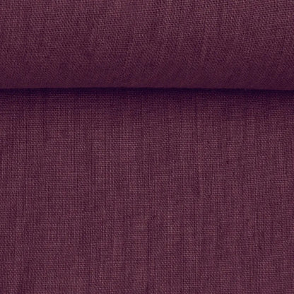 100% softened linen, wine color 205 g/m²