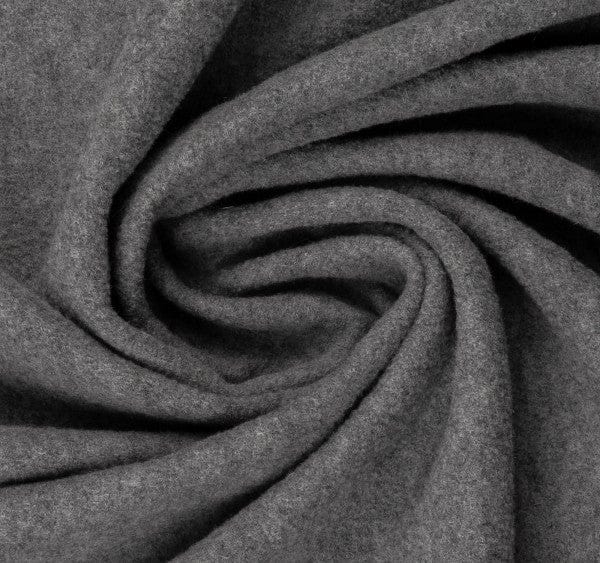 100% wool fabric-melange gray 385 g/m²