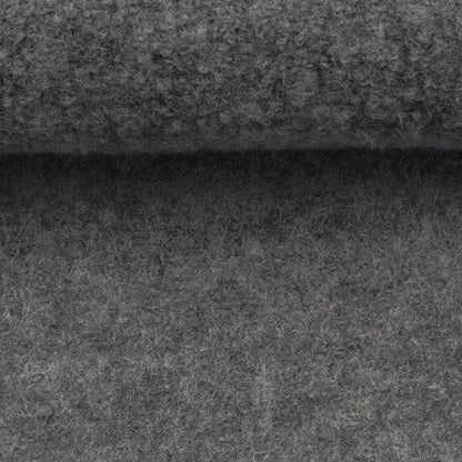 100% Wool Fabric-Melange Grey 385 g/m²