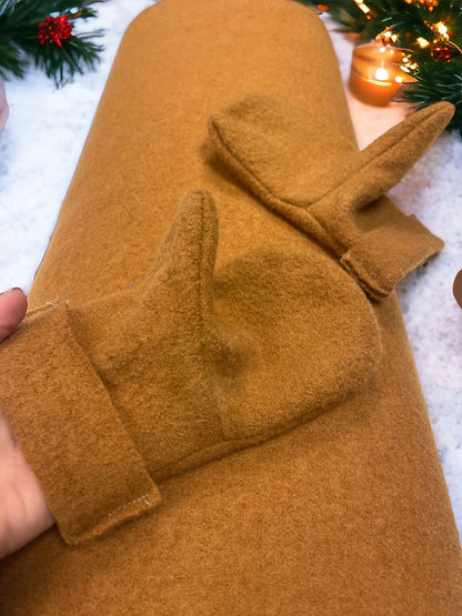 100% Wool fabric-orange-yellow 385 g/m²