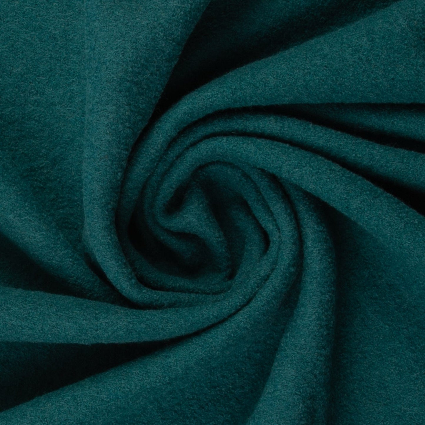 100% Wollstoff-Petrol 385 g/m²