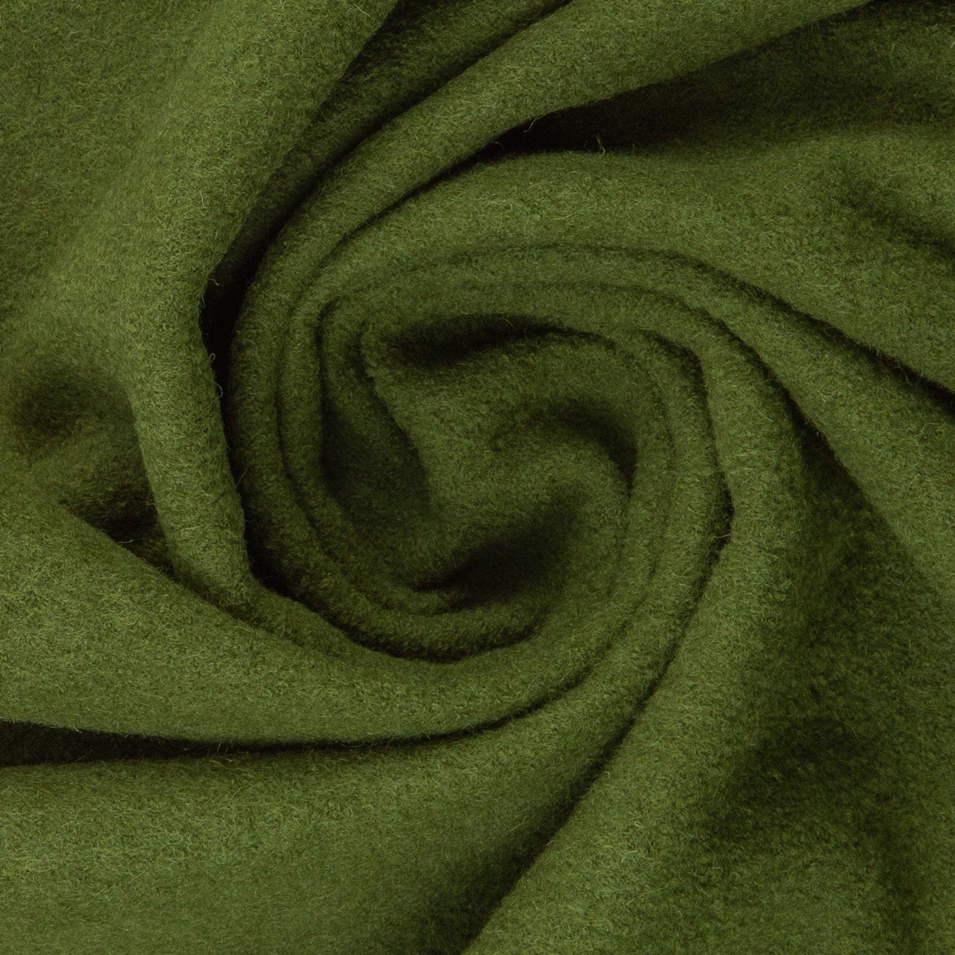 100 % Wollstoff, warmgrün, 385 g/m²