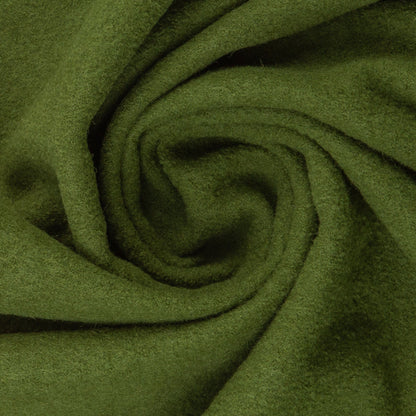 100 % Wollstoff, warmgrün, 385 g/m²