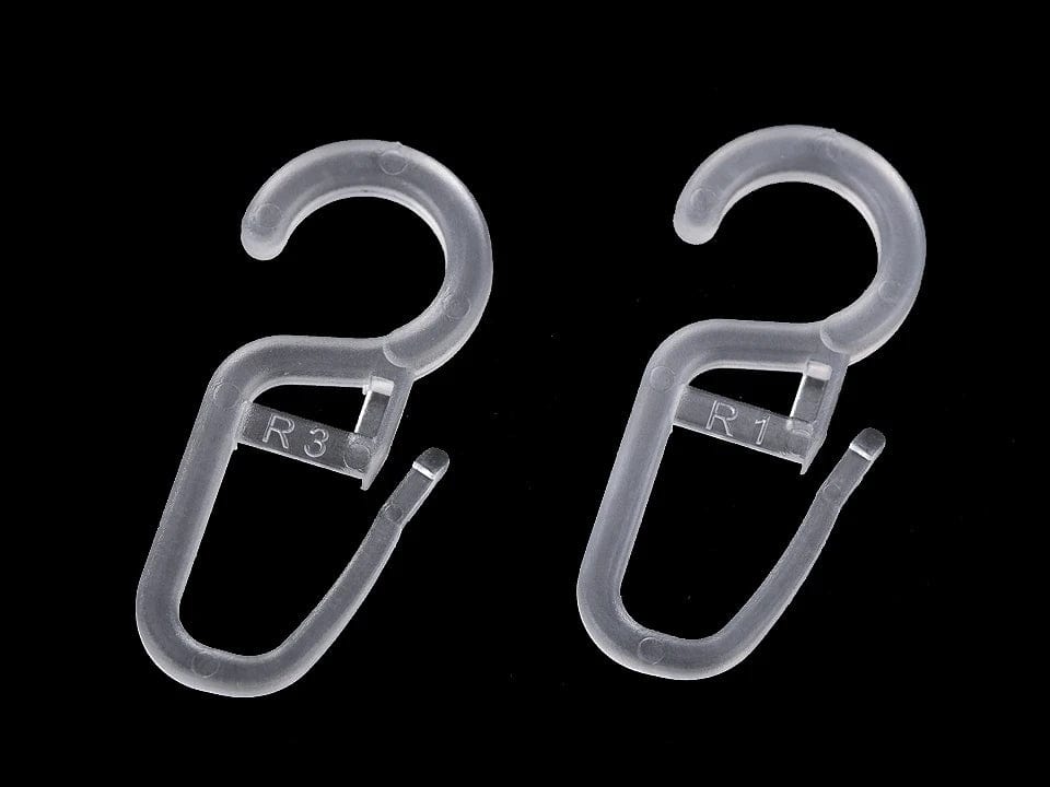 Transparente Vorhanghaken (20er-Set)