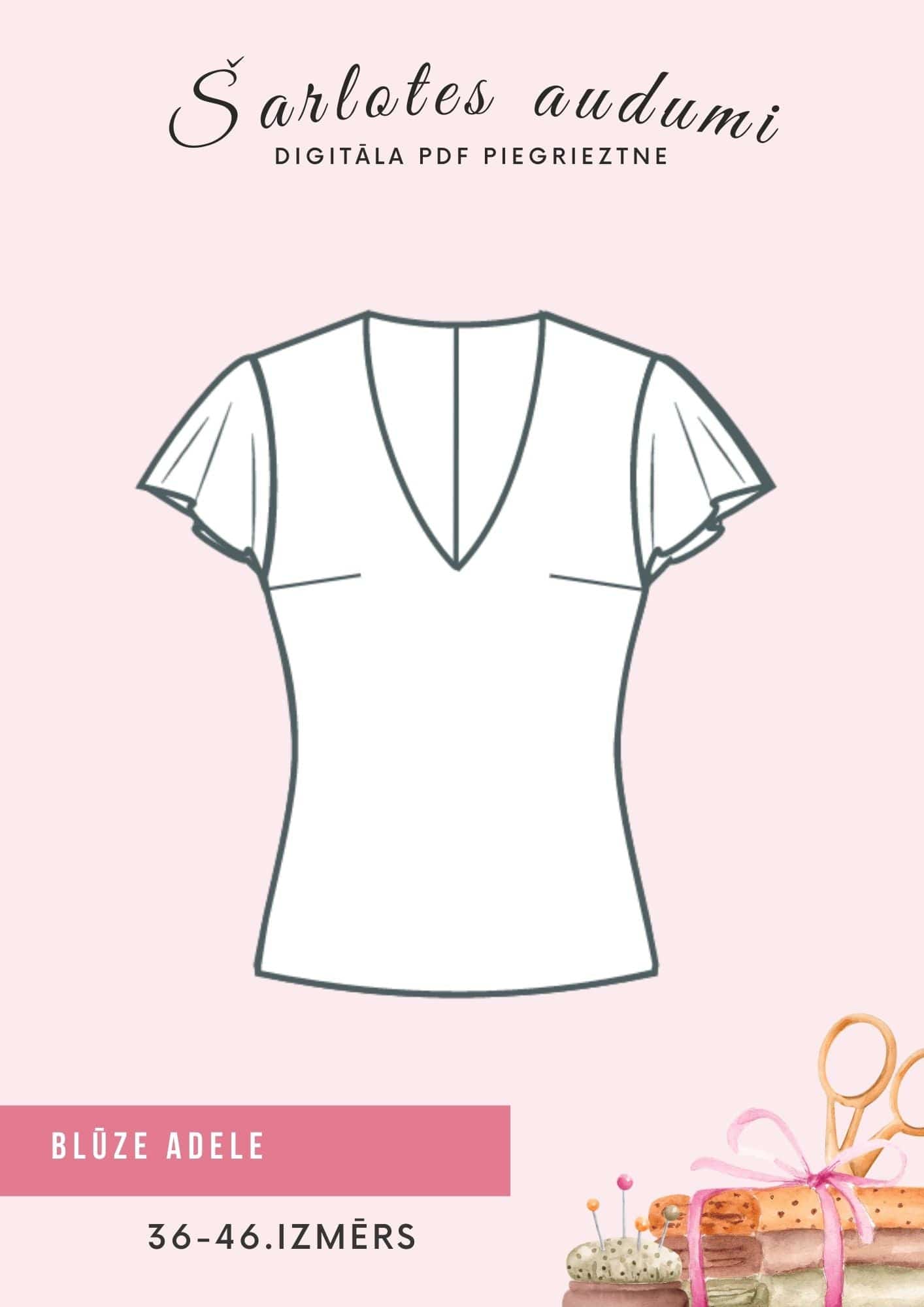 Digital sewing pattern - Adele blouse