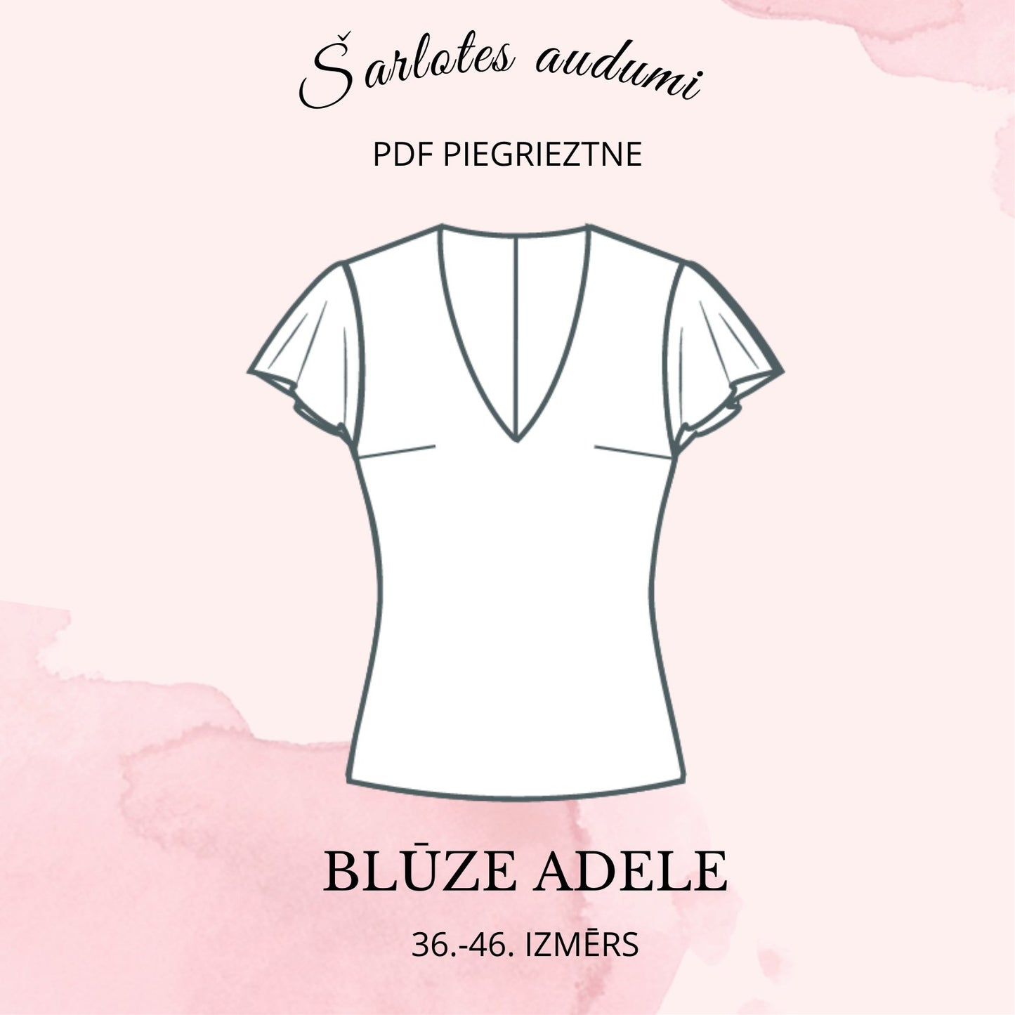 Digital sewing pattern - blouse Adele