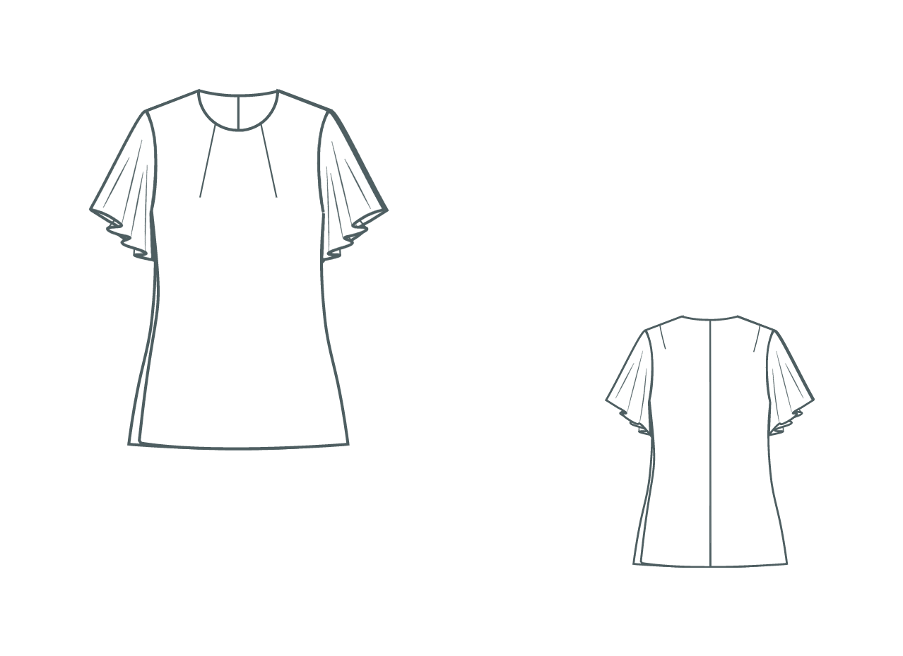 Digital blouse sewing pattern Māra (Plus size)