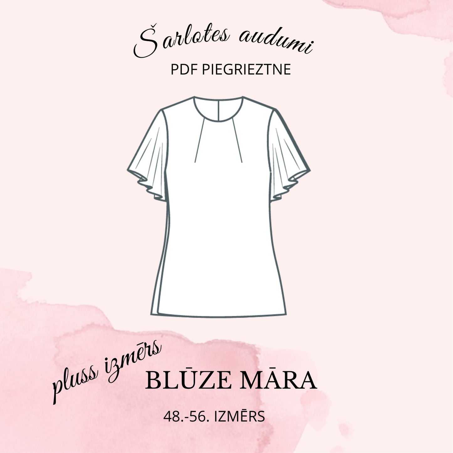 Digital sewing pattern - blouse Māra (Plus Size)