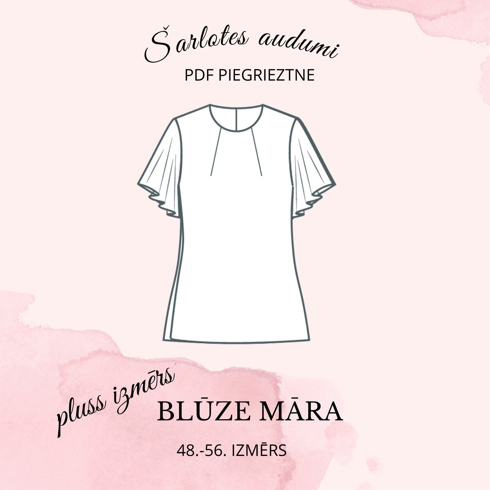Digital sewing pattern - blouse Māra (Plus Size)