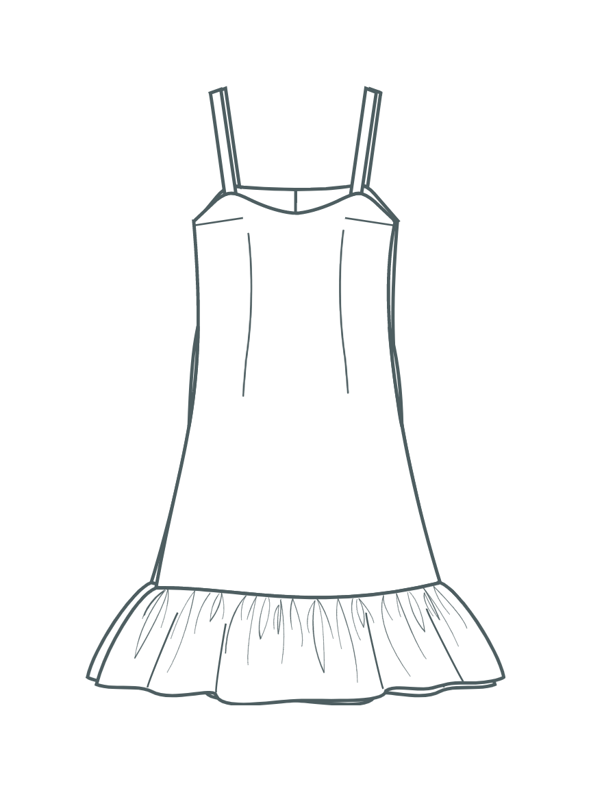 Digital dress pattern Elina