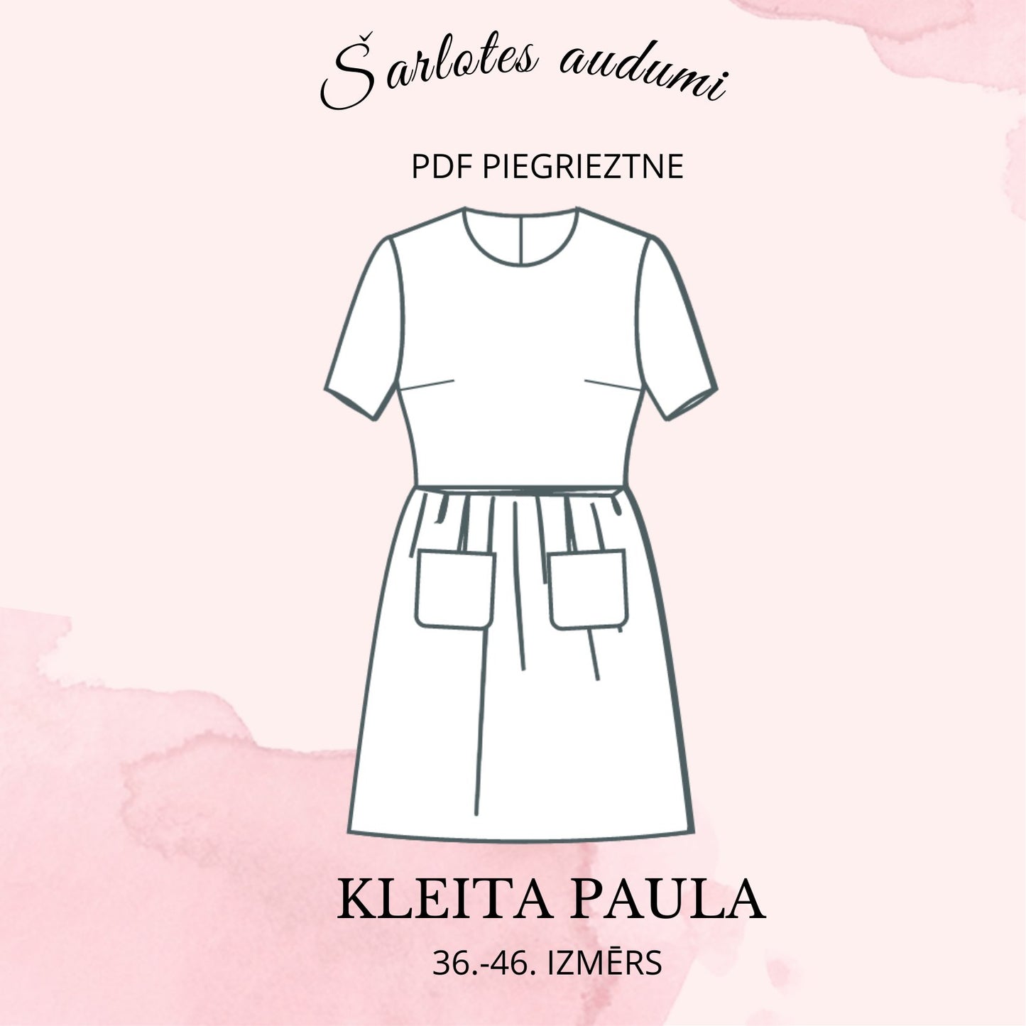 Digital dress pattern Paula