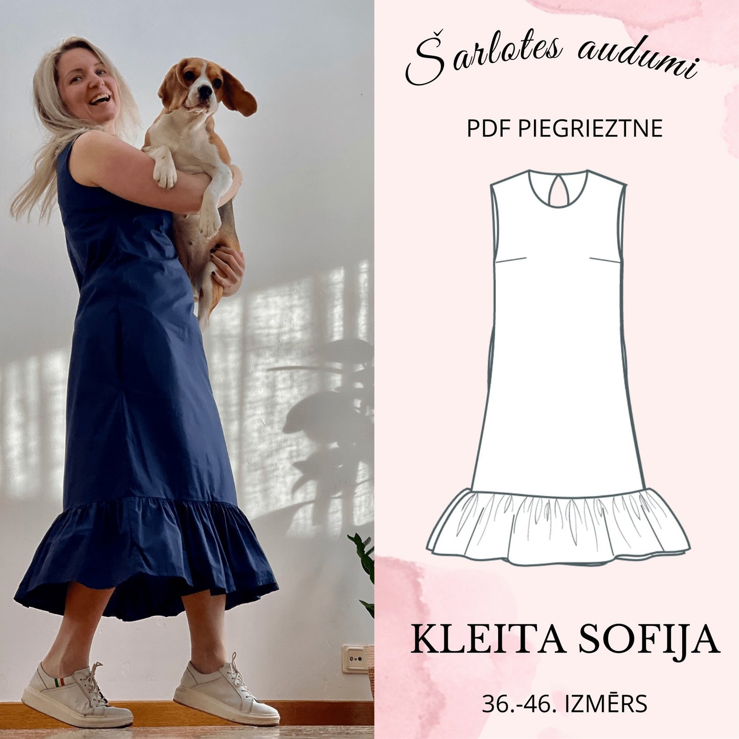 Digital dress pattern Sofia