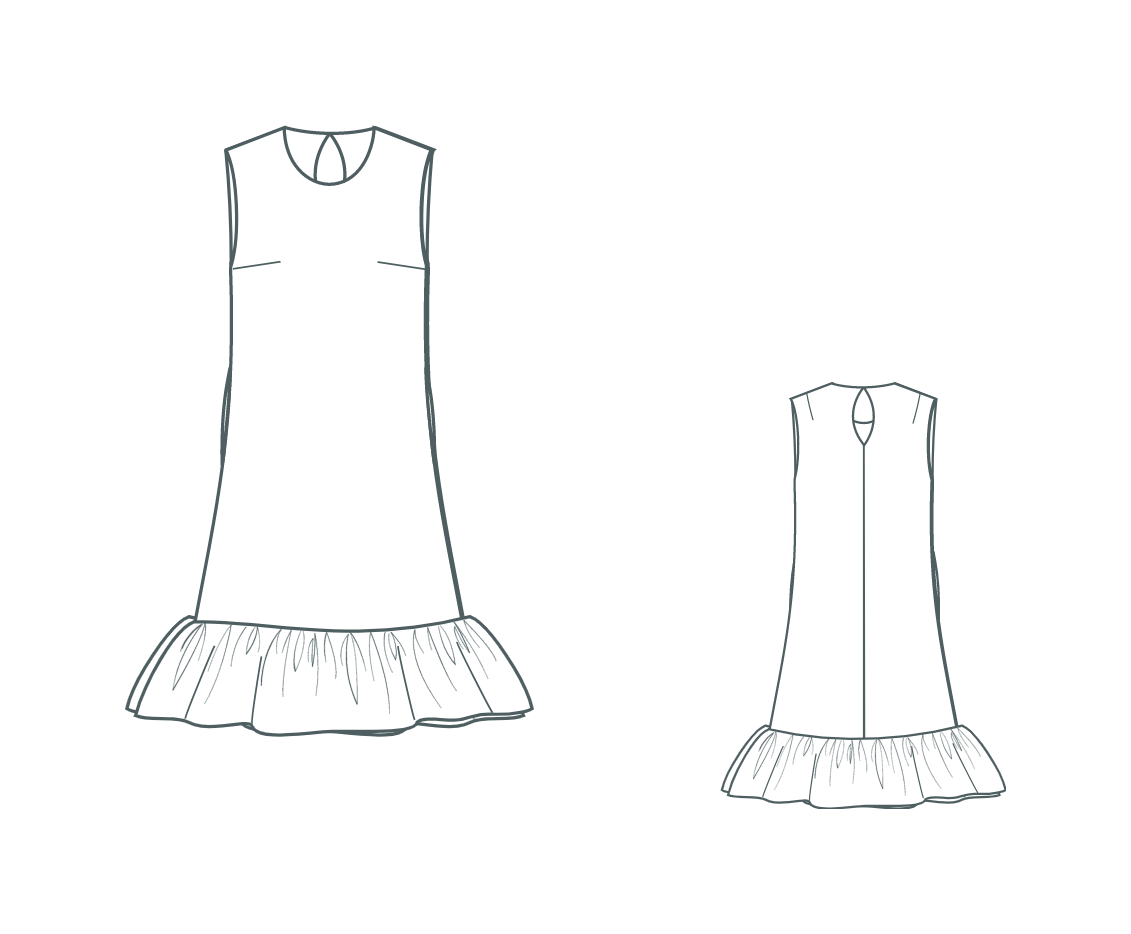 Digital pattern dress Sofia